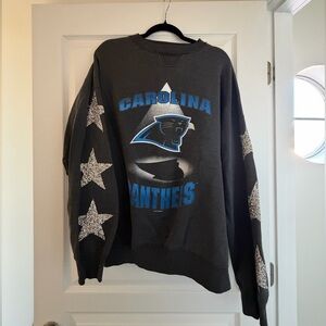 Vintage oversized Carolina Panthers Black Graphic Sweatshirt XL